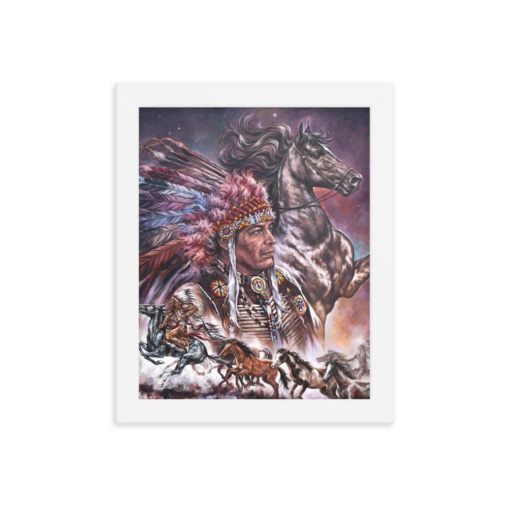 Framed photo paper poster: Night Riders
