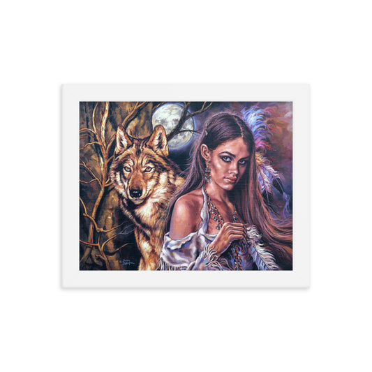 Framed photo paper poster: Autumn Moon
