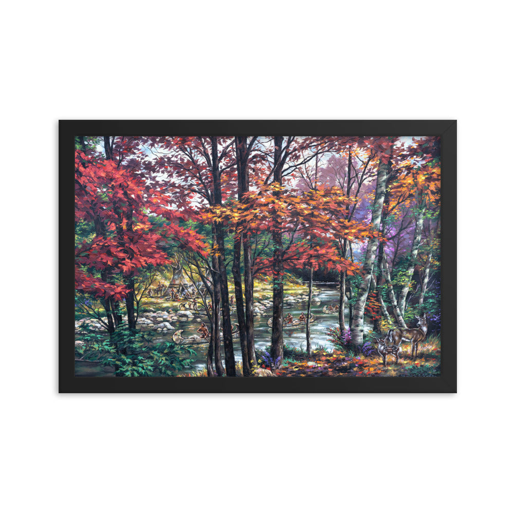 Framed photo paper poster: Fall River Camp