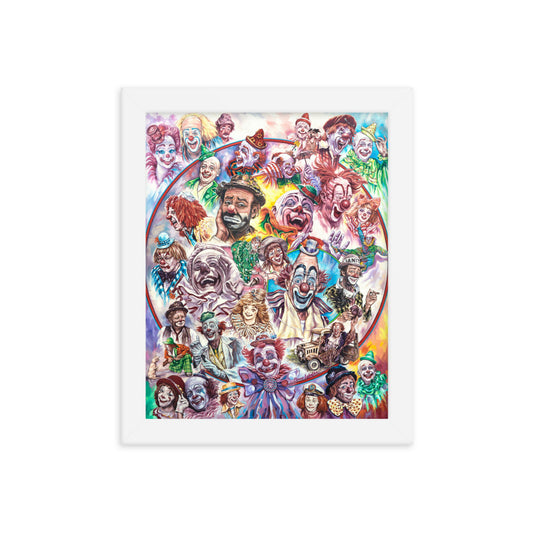 Framed photo paper poster: Be A Clown
