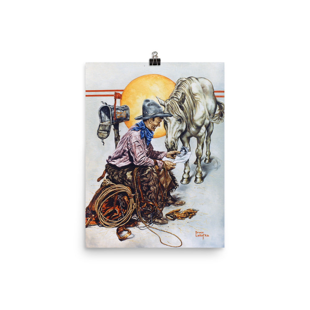 Photo paper poster: Cowboy Mail
