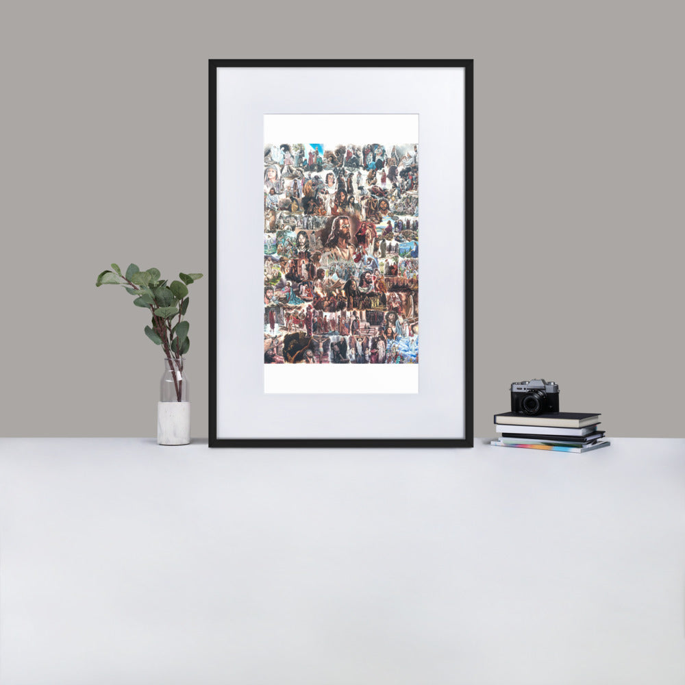 Matte Paper Framed Poster With Mat: Life Of Christ