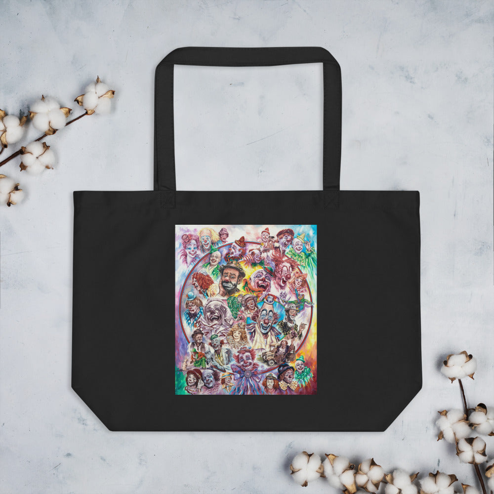 Large organic tote: Be A Clown