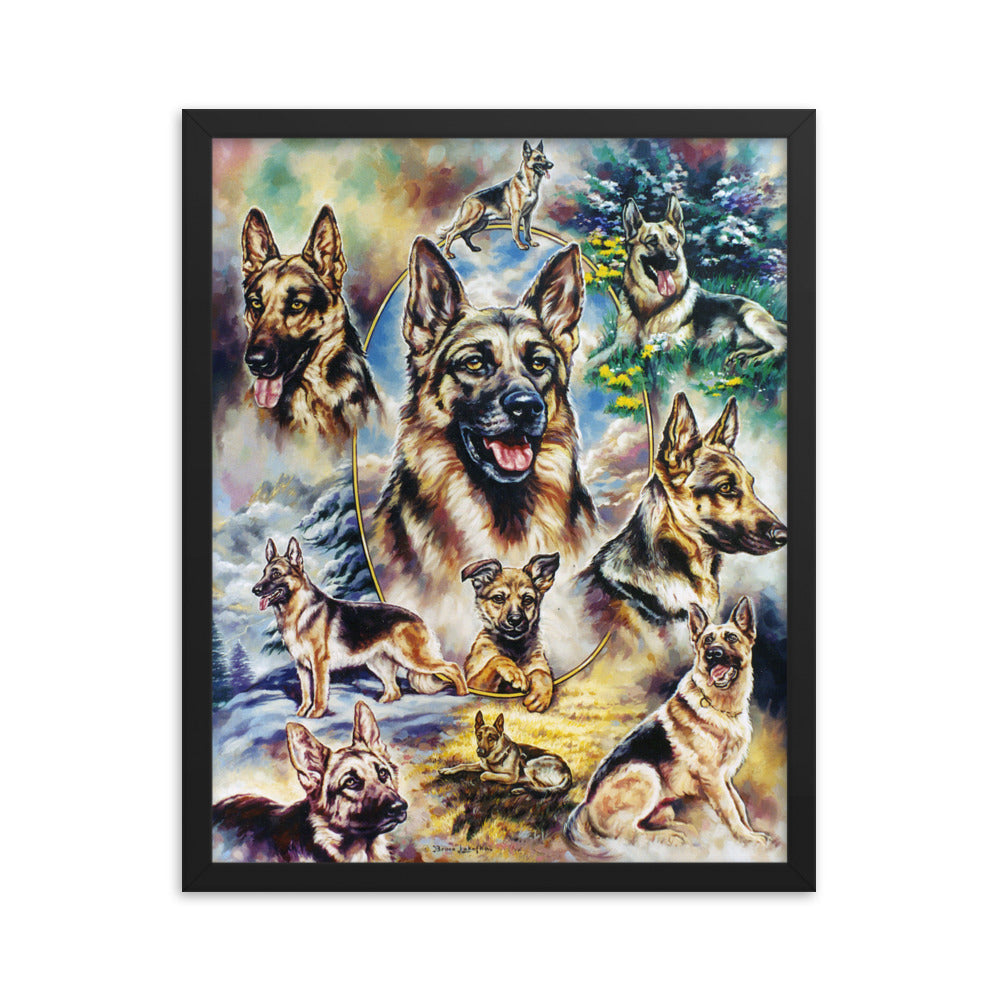 Framed poster: German Shepherd