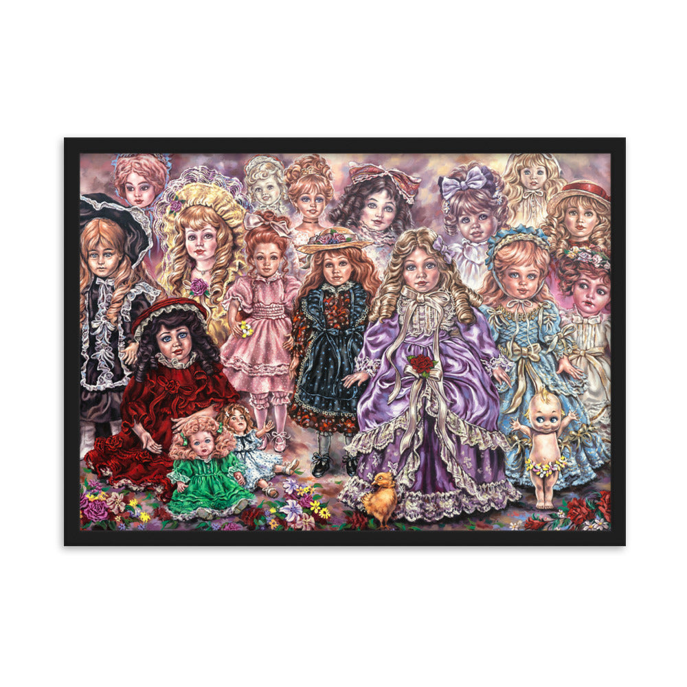 Framed matte paper poster: Doll Friends