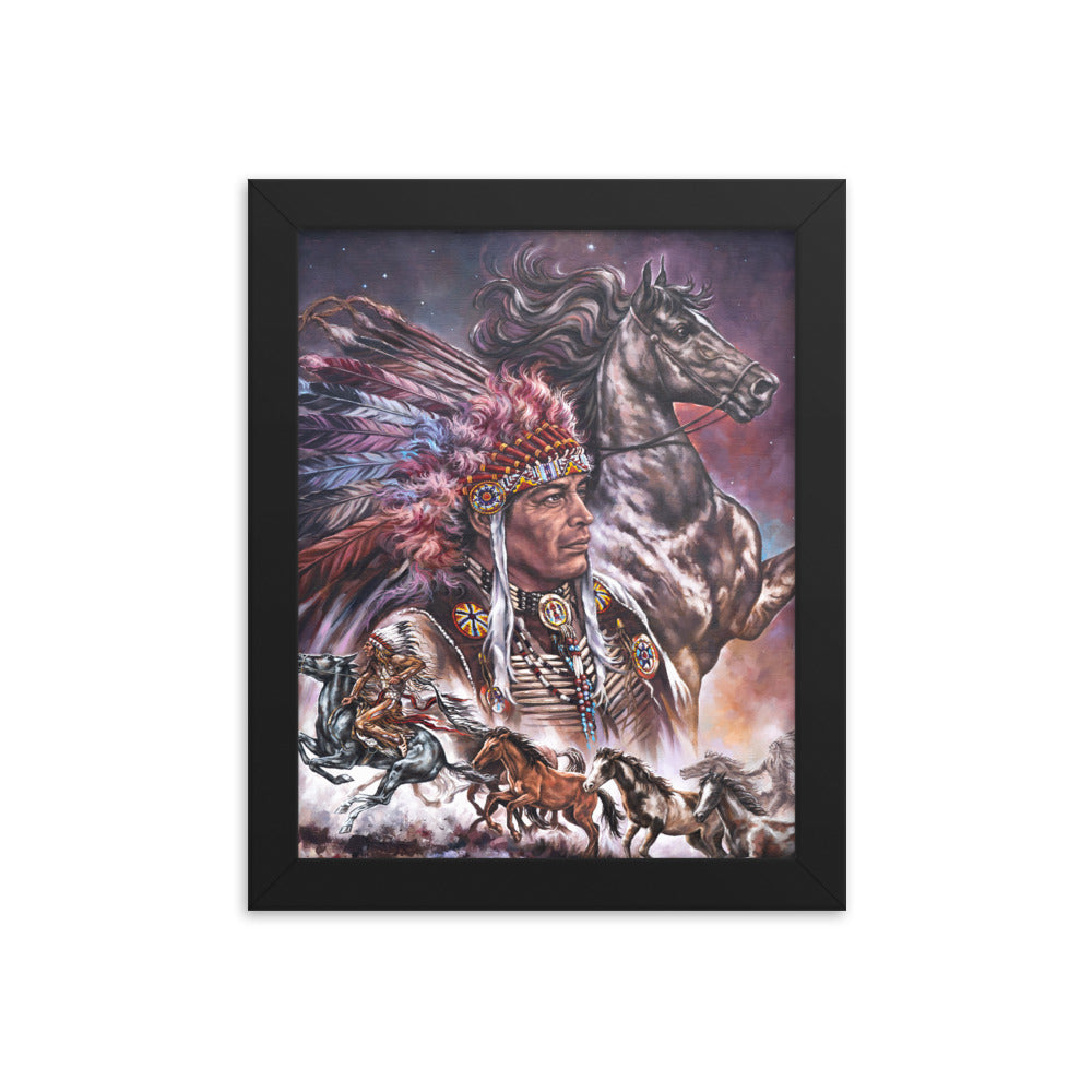 Framed photo paper poster: Night Riders