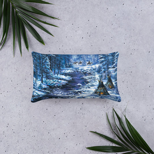 Pillow: Home From The Winter's Hunt
