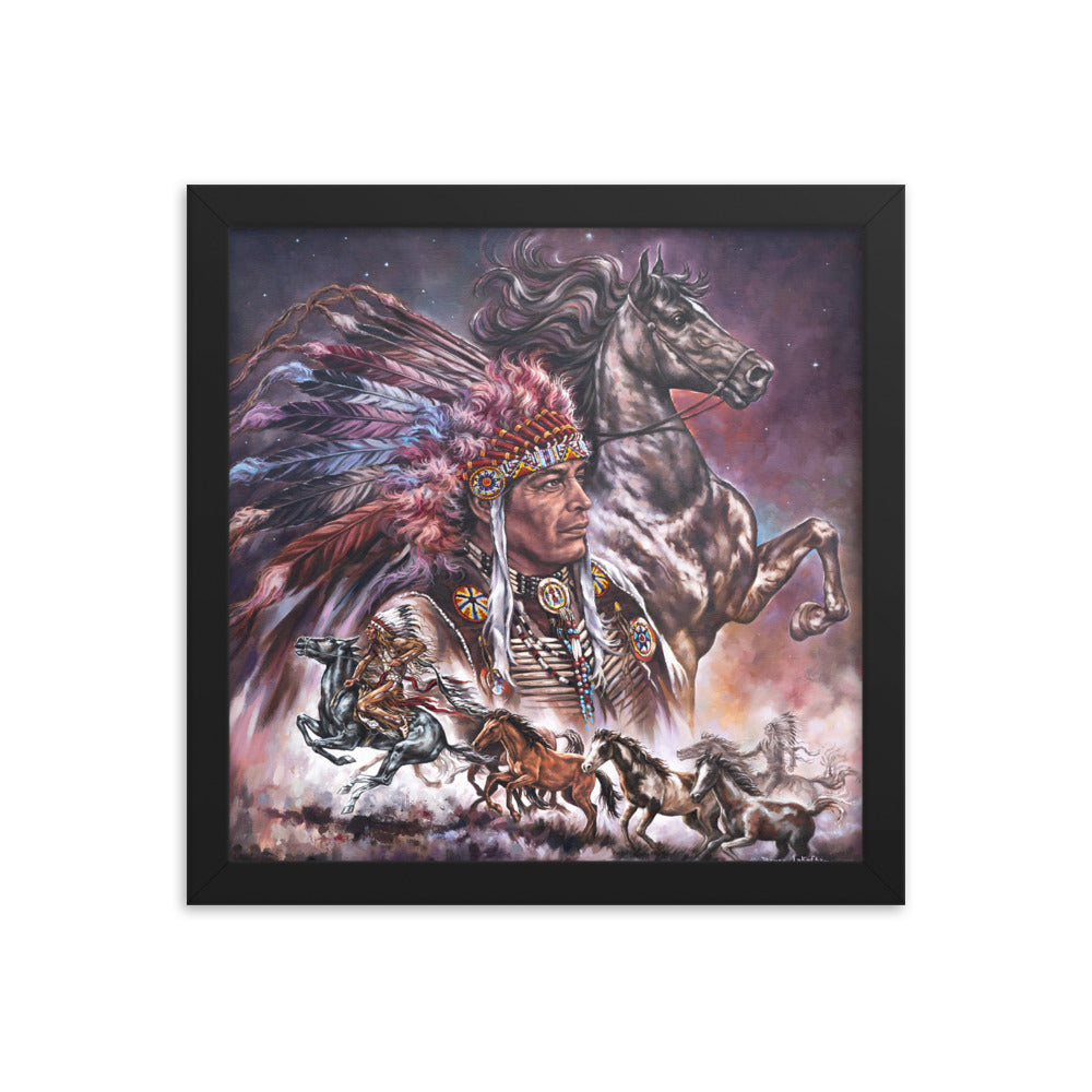 Framed photo paper poster: Night Riders