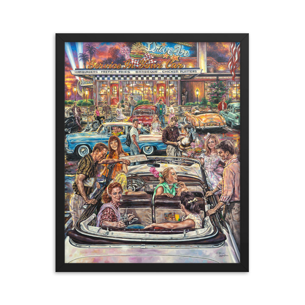 Framed photo paper poster: Back In The Fifties
