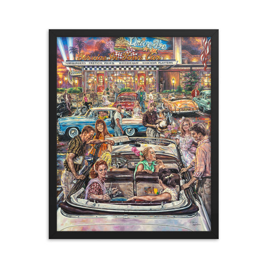Framed photo paper poster: Back In The Fifties