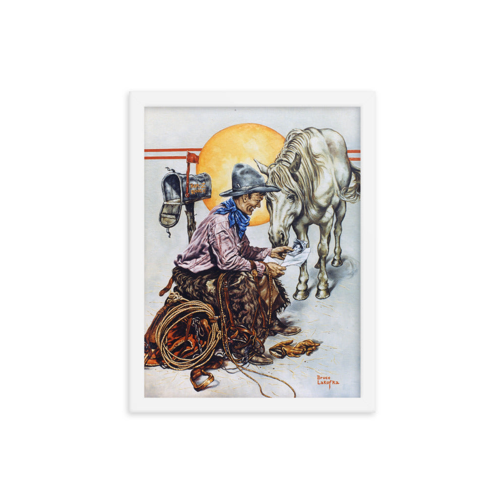 Framed poster: Cowboy Mail