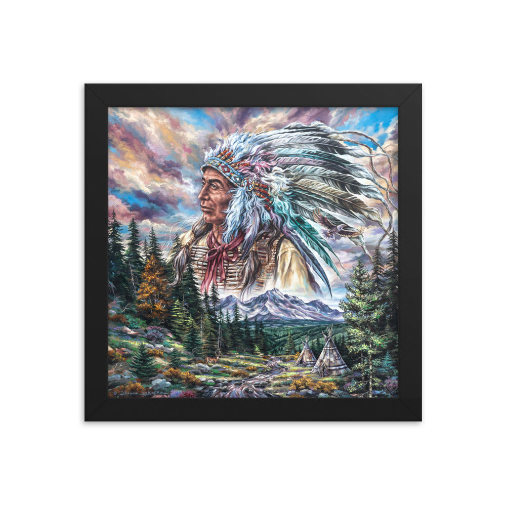 Framed photo paper poster: Under The Big Sky