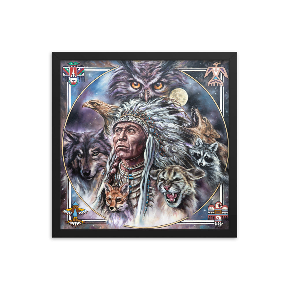 Framed photo paper poster: Night Eyes