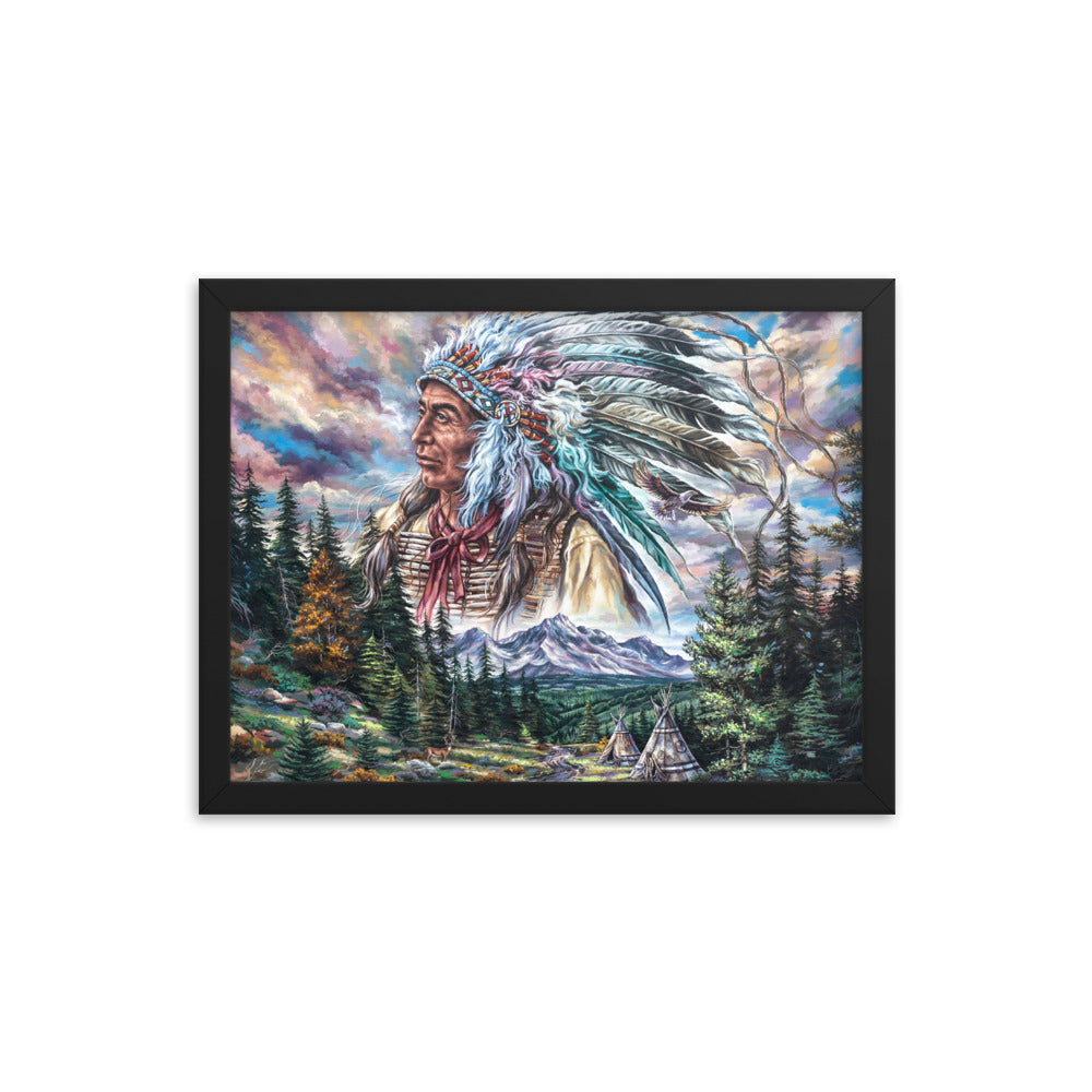 Framed photo paper poster: Under The Big Sky