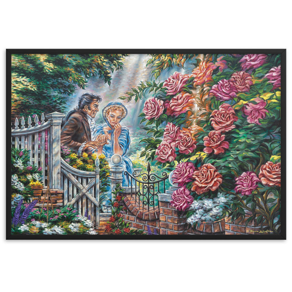 Framed matte paper poster: Beyond The Garden Gate