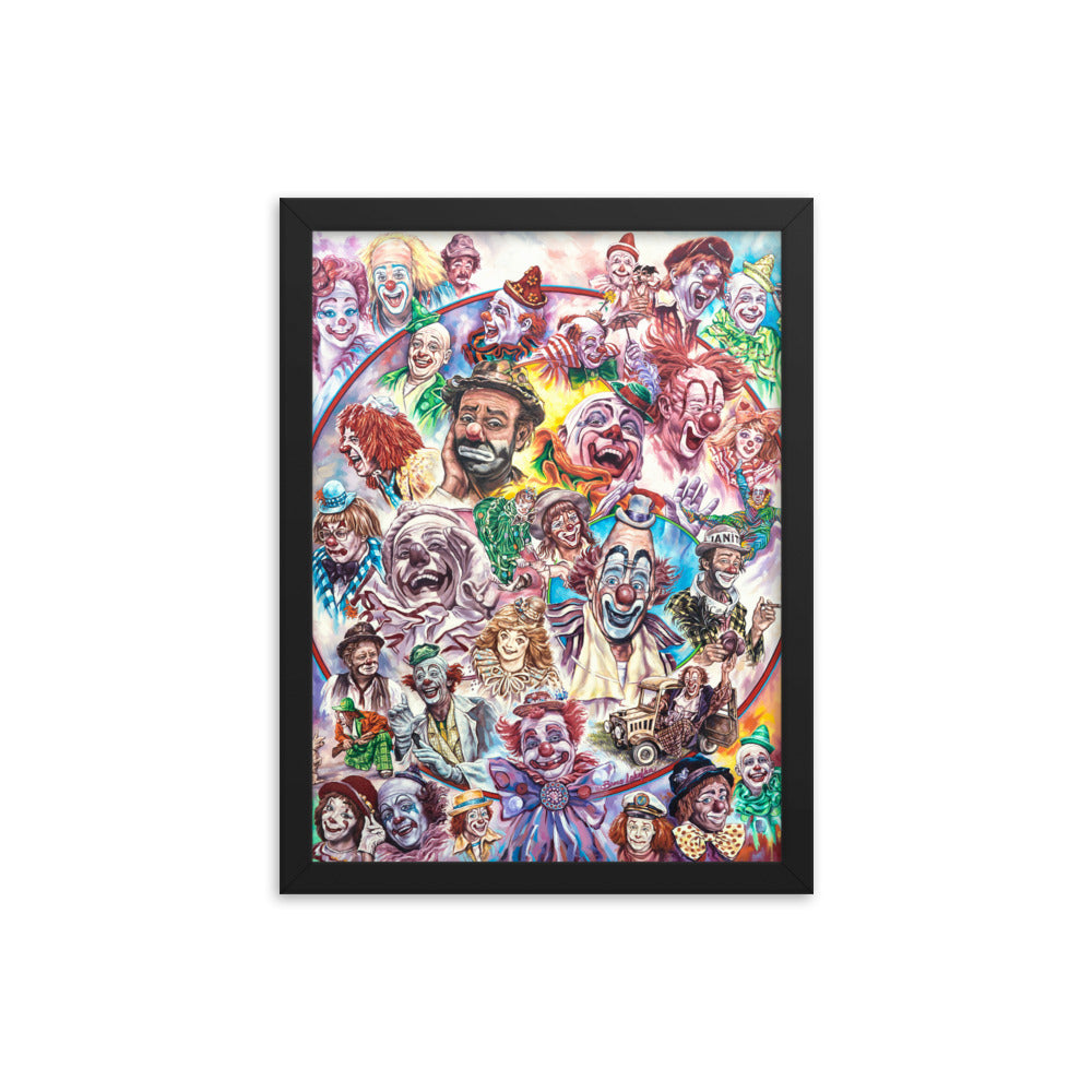 Framed photo paper poster: Be A Clown