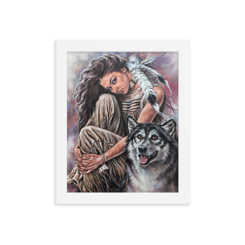 Framed photo paper poster: Companions