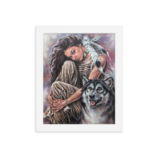 Framed photo paper poster: Companions