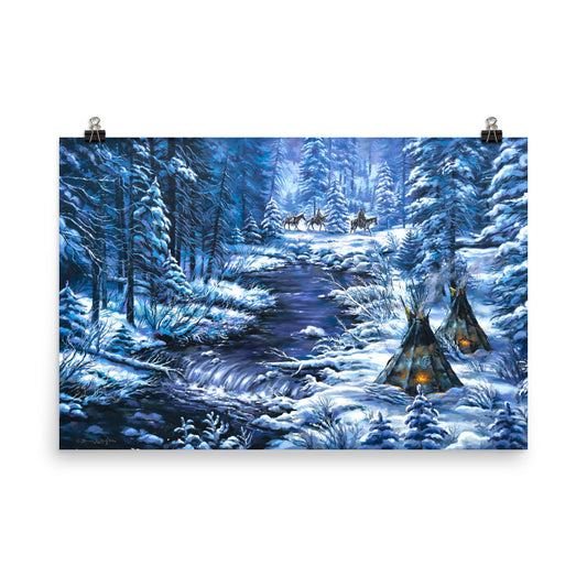Photo paper poster: Home From The Winter's Hunt