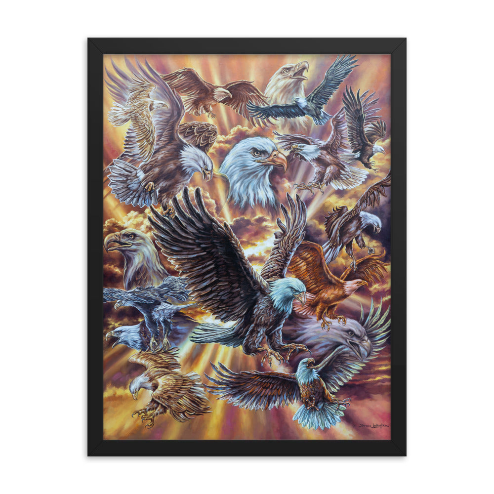 Framed photo paper poster: Eagle Dance