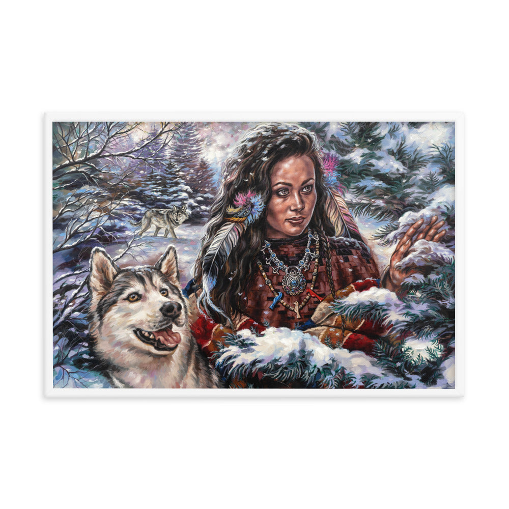 Framed photo paper poster: Snowfall