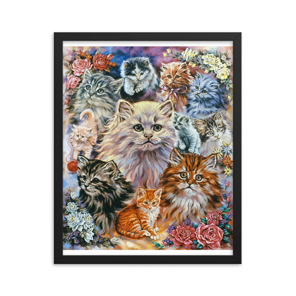 Framed poster: Bouquet Of Kittens