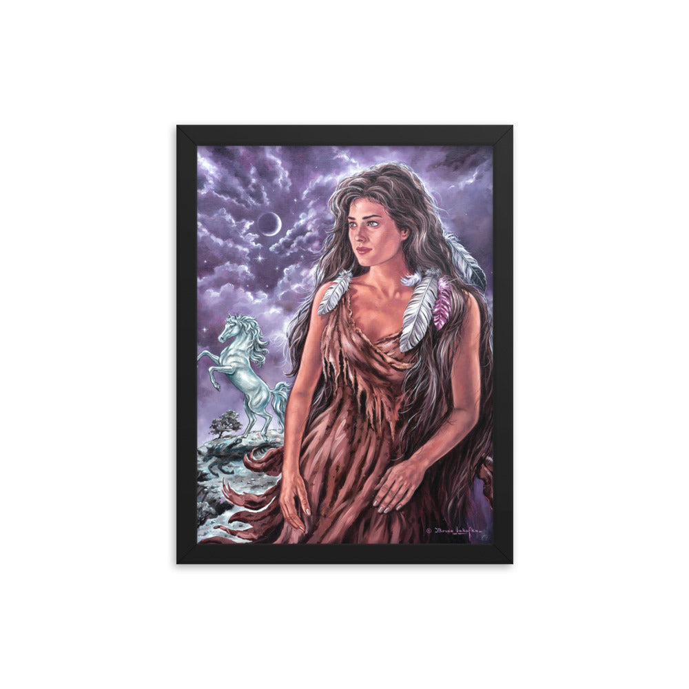 Framed photo paper poster: Crescent Moon