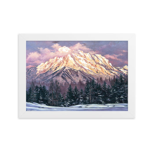 Framed matte paper poster: Mt. Whitney