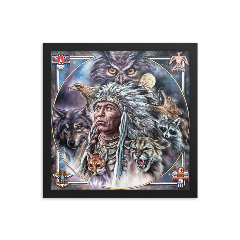 Framed photo paper poster: Night Eyes