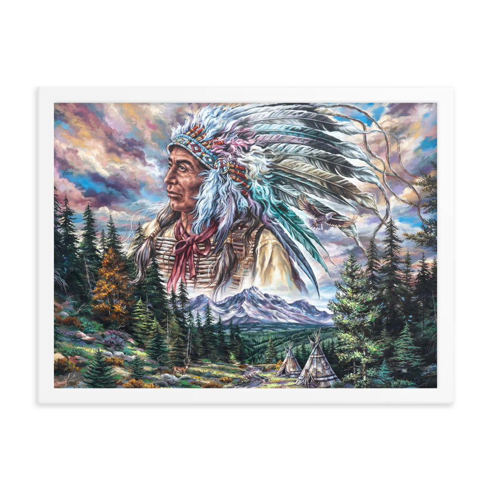 Framed photo paper poster: Under The Big Sky